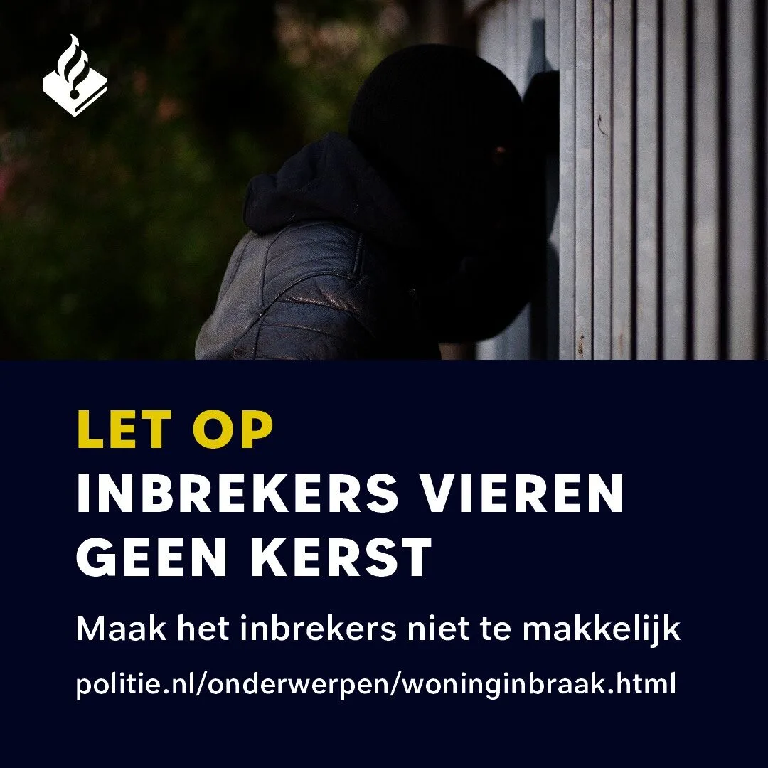 Feestdagen in trek bij inbrekers